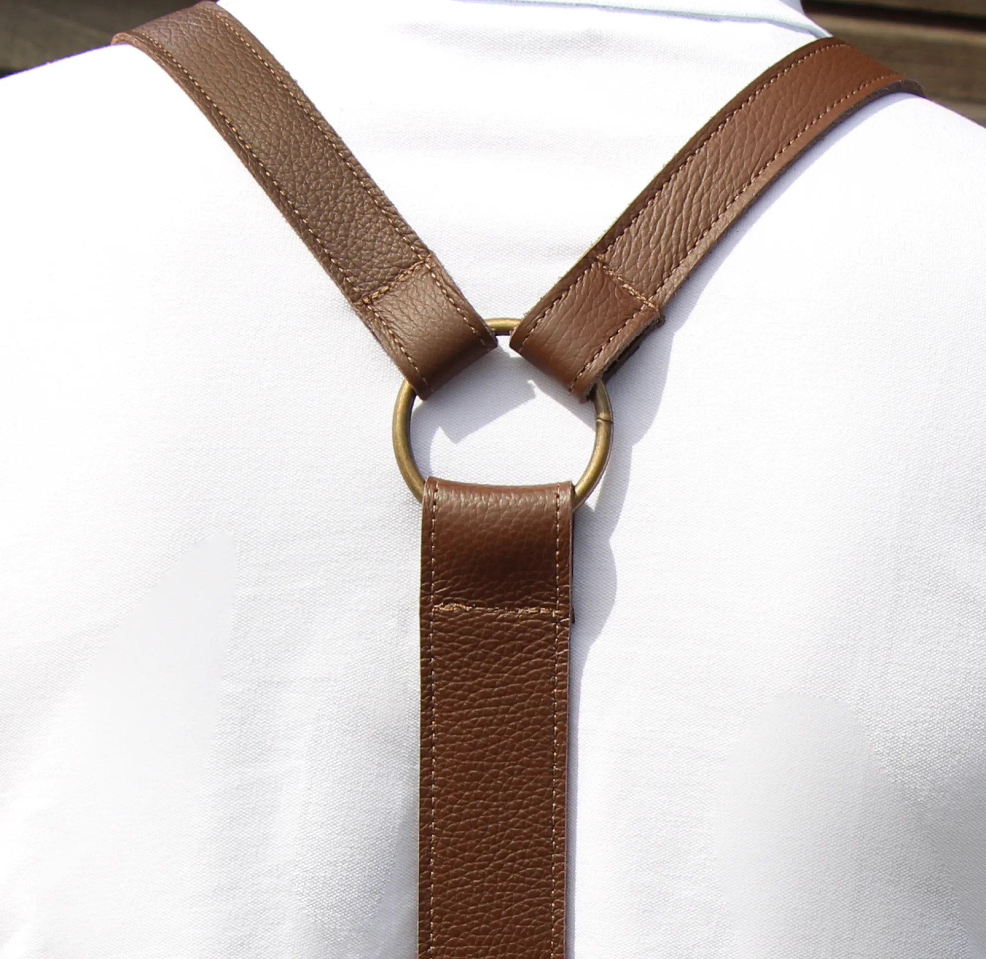 Hot SCANPAN Læderforklæde, mørkebrun, one size Darkbrown