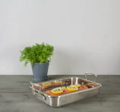 Discount SCANPAN 42x26 cm bradepande med rist - Impact